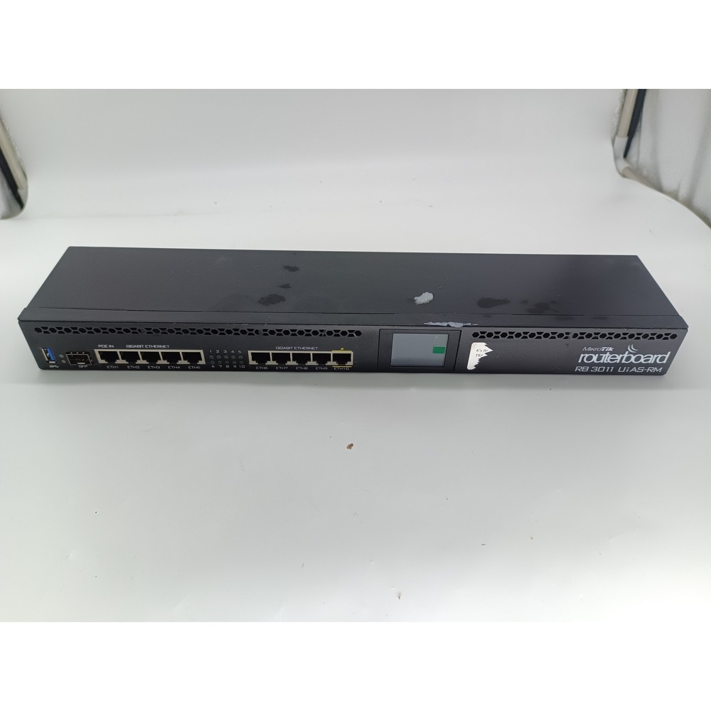 MikroTik Routerboard RB3011UiAS-RM Gigabit Ethernet 10-Port Router No PSU b1